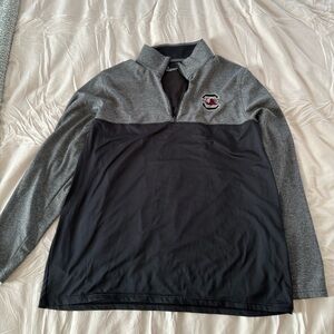 Under Armour Gray and Black Quarter-Zip Sweatshirt Gamecocks